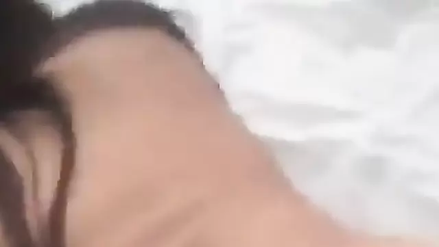 Big Kyrgyzstani cums on her lover's cock